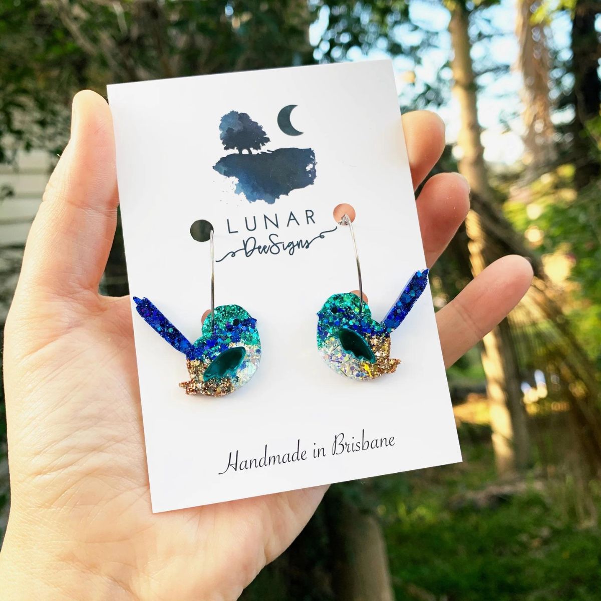 Sid the Superb Fairy Wren Earrings Jewellery Lolo