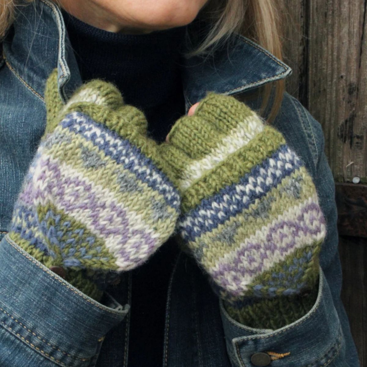 Classic Fairisle Mitts Fashion Lolo