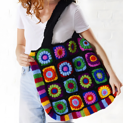 Black Crochet Rainbow Bag Bags & Wallets LOLO