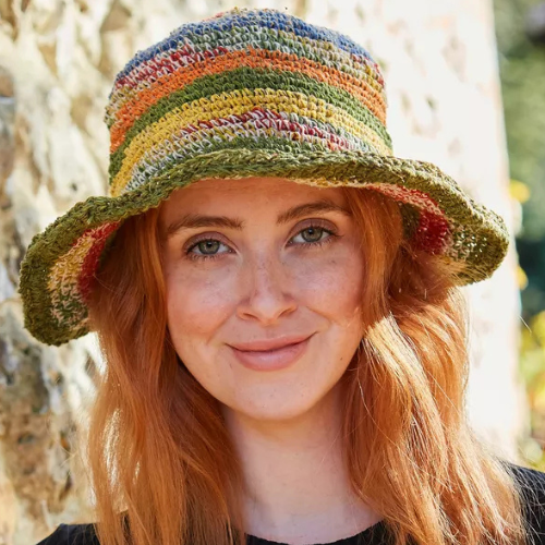 Striped Hemp Hat Fashion LOLO