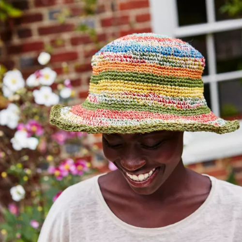 Striped Hemp Hat Fashion LOLO